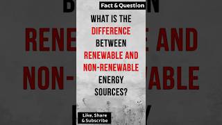 What is the difference between renewable and nonrenewable energy sources [upl. by Ayikaz]