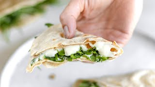 Vegan Italian STRACCHINO CHEESE in Piadina Sandwich  Homemade and ready in 30 mins [upl. by Traver]