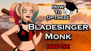 The Bladesinger Monk  How to Optimize Monks in DampD 5e  The Way of the Hammerdancer [upl. by Amara]