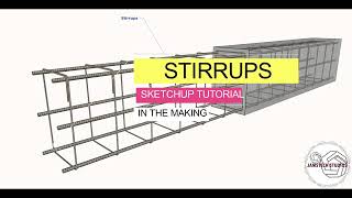 MAKING OF RC BEAM STIRRUPS IN SKETCHUP [upl. by Corel6]