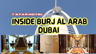 INSIDE BURJ AL ARAB TOUR  GUIDED TOUR  7 STAR HOTEL  DUBAI  travel [upl. by Ylrebnik]