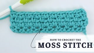 How To Crochet Moss Stitch For Beginners [upl. by Carol467]