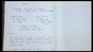 How to write a minutes of Meeting   Example of minutes of Meeting  Niftys English [upl. by Thurnau715]