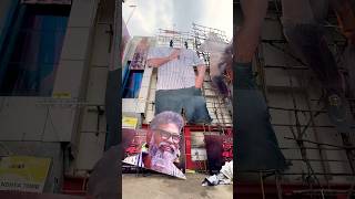 Sukumar biggest cutout in Sandhya theatre pushpa2 alluarjun sandhyatgeater [upl. by Henleigh620]