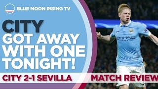 MANCHESTER CITY 21 SEVILLA  GOALS KONOPLYANKA RAMI OG DE BRUYNE  MATCH REVIEW [upl. by Edison]