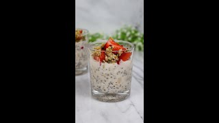 Basic Overnight Oats with Chia Seeds Recipe Shorts MyYouTubeRecipe [upl. by Jilly823]