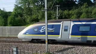 High Speed Trains At Boxley Tunnel Kent HS1 [upl. by Clercq]