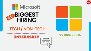 MICROSOFT Internship For Tech amp NonTech Students  Earn Upto ₹50000 Month  Apply now in 2024 [upl. by Atekehs]