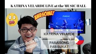 REACTION BRAVE ACT Katrina Velarde  Paraisong Parisukat  Music Hall [upl. by Annairam662]