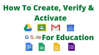 How to Create and Activate g suite account for Education gSuite education [upl. by Norit904]