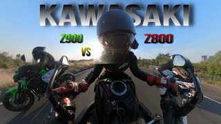 Kawasaki z800 vs z900 friendly drag pure inline 4 symphony Nagpur superbike  z800 z900 [upl. by Suhploda566]