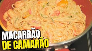 RECEITA DE MACARRÃO COM CAMARÃO CREMOSO [upl. by Marchall]