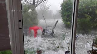 Violent orage de grêle à Fléac sur Seugne [upl. by Mariko]