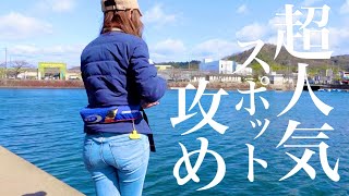 超人気バス釣りスポット攻めたらハプニング発生・・・！？【彦根港 釣りガール ネコリグ】 [upl. by Clarkin]