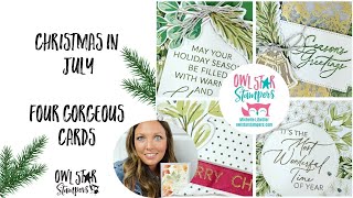 Let’s Make 4 Gorgeous Stampin’ Up Christmas Cards [upl. by Schnabel]