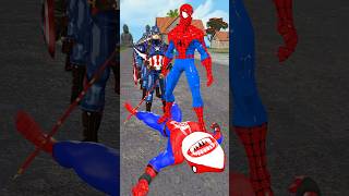 SpiderMan Sword Attack Captain America Saves Black Spider From Shark Spider spiderman marvel [upl. by Dinan383]