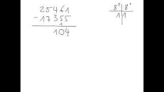 Schriftliche Subtraktion im Achtersystem [upl. by Enajiram114]