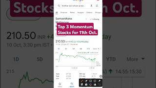 Top 3 Momentum Stocks for 11th of OCTOBER 510 Day Hold🔥😱 [upl. by Minton3]