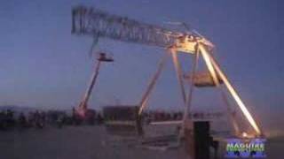 Burning Man 2007  Piano Flinging Trebuchet [upl. by Lashoh]