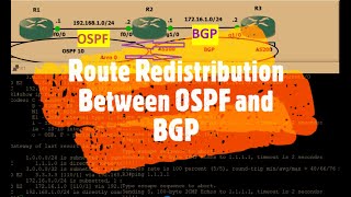 How to do route redistribution between OSPF and BGP  CCNPRouting [upl. by Poland]