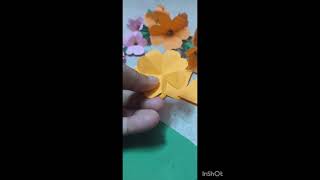 craft Beatifull flower makingMalayalamcraft Malayalamtutorial Malayalam papper flower [upl. by Enialb]