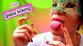 Relaxing ASMR Glass Kisses and Licking Sounds  asmr glass licking amp glass kissing [upl. by Canon520]