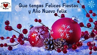 Que tengas Felices fiestas y Año Nuevo Feliz 🎧 Navidad  Felicitaciones Ángela [upl. by Herzog454]