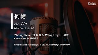 Zhang Bichen 张碧晨 amp Wang Heye 王赫野  What Does 何物  He Wu  Pinyin English amp Bahasa [upl. by Jesselyn]