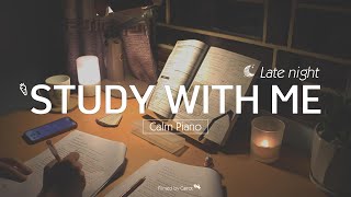 2HOUR STUDY WITH ME  Calm Piano🎹 Rain sounds🌧️  Pomodoro 5010  Late night [upl. by Lennon]