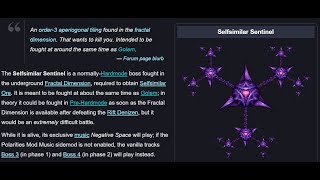 Skipping progression in Terraria Polarities mod  Selfsimilar Sentinel in prehardmode expert mode [upl. by Akemal]