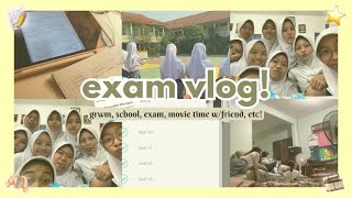 exam vlog📝  grwm last day exam movie time wfriends etc [upl. by Nosmirc934]