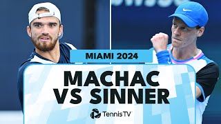 Jannik Sinner vs Tomas Machac Entertaining Match Highlights  Miami Open 2024 QuarterFinal [upl. by Chlori]