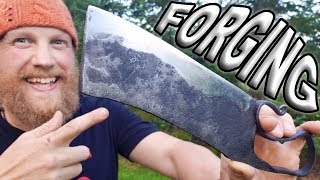 How to Forging The Bushcraft Chopper Knife [upl. by Flavius]