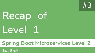 3 Recap of Level 1  Spring Boot Microservices Level 2 [upl. by Egor787]