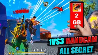 2 GB Ram Mobile 1 VS 3 HANDCAM 💔 4FLAG GAMER  2 GB Ram Player Movement Speed❌️😱 [upl. by Aron]