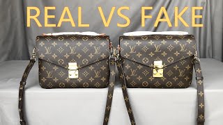 Comparison Real vs Fake LV Pochette Metis M44875 [upl. by Cartan]