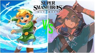 Super Smash Bros Ultimate Toon Link vs Link [upl. by Gahan]