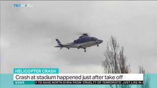 Leicester City FC owners chopper crashes [upl. by Naamann458]