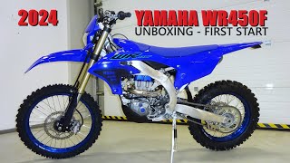 2024 YAMAHA WR450F  UNBOXING NEW BIKE  FIRST START  4K [upl. by Bil]