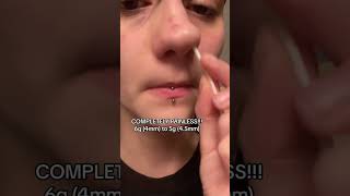 big septum stretch viral septumpiercing makeup septum [upl. by Ennywg]