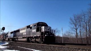 NS SD60 and Conrail SD50 at Holmesville [upl. by Jamille811]