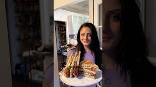 Roast Beef Triple Stack cooking sandwich easyrecipe [upl. by Nared]