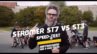 STROMER ST7 VS ST3 Pinion Beschleunigungsrennen Speed Test  auftragsradstore [upl. by Charlet]