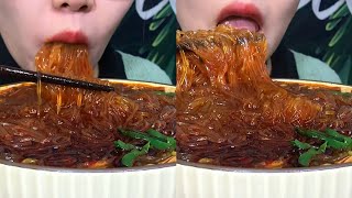 Sichuan Noodles Soup ASMR mukbang eating realsound [upl. by Atinid774]