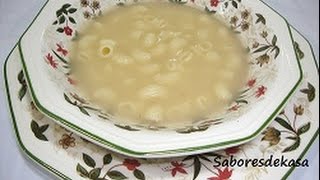 Sopa de caldo de cocido con galets tiburones [upl. by Scoville300]