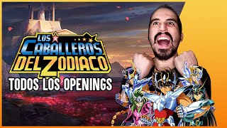 🐲 Todos los opening de LOS CABALLEROS DEL ZODIACO 111  REACCIÓN 🐲 [upl. by Nagard]