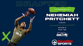 Live reaction to Auburn CB Nehemiah Pritchett getting drafted by the Seattle Seahawks [upl. by Lamoureux]