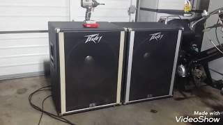 Vintage Peavey 118 Bass Speakers  Subwoofers lets test drive them [upl. by Ayim]