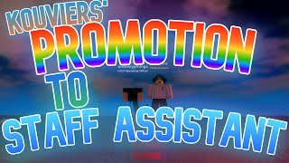 kouviers Promotion to Staff Assistant  Frappé Promotions 8 HR Perspective [upl. by Notsahc636]