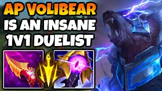 I had NO IDEA how STRONG AP VOLIBEAR IS INSANE DUELIST LANE BULLY SPLIT PUSHER [upl. by Airamahs]